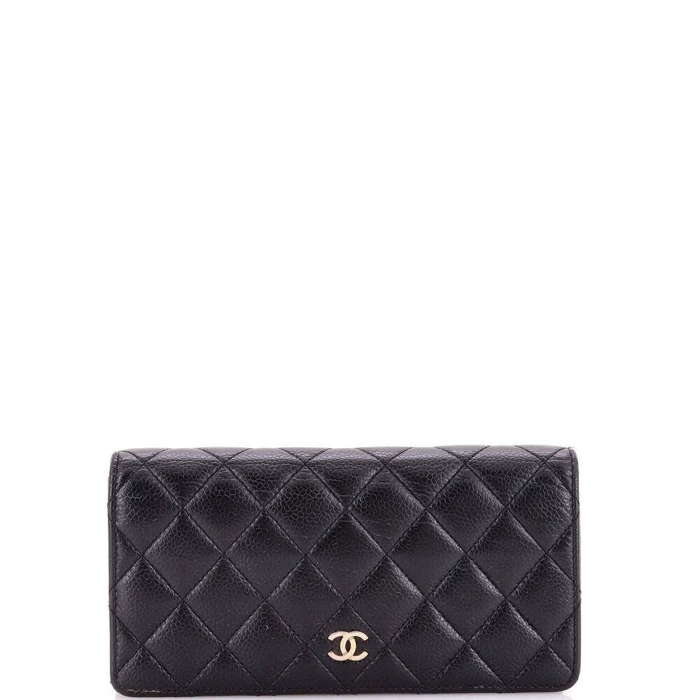 Chanel L-Yen Wallet Quilted Caviar